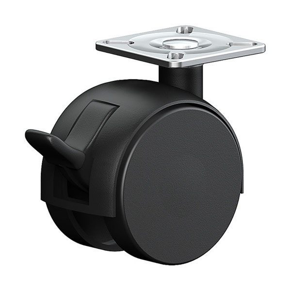 Swivel Castor With Wheel Brake Furniture Castors Series 1800 PL, Wheel P